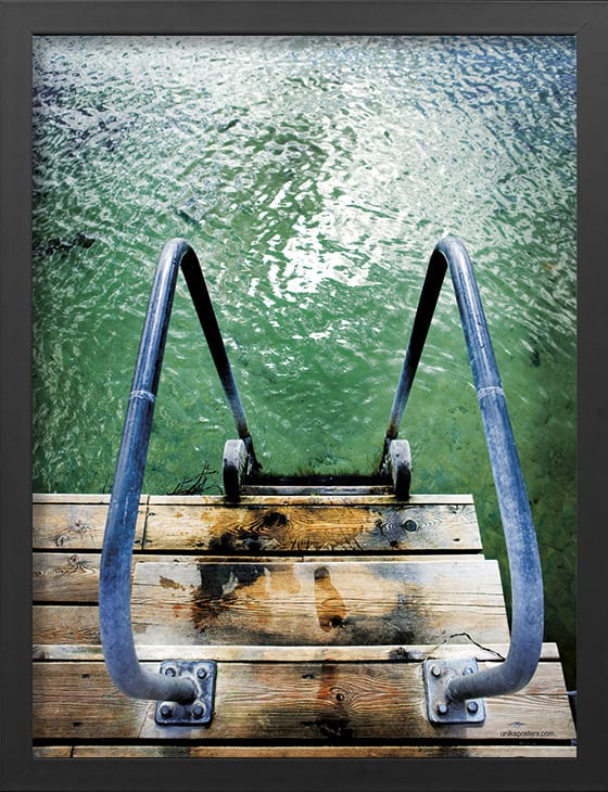 Fotoplakat af badetrappe dansk plakater og design